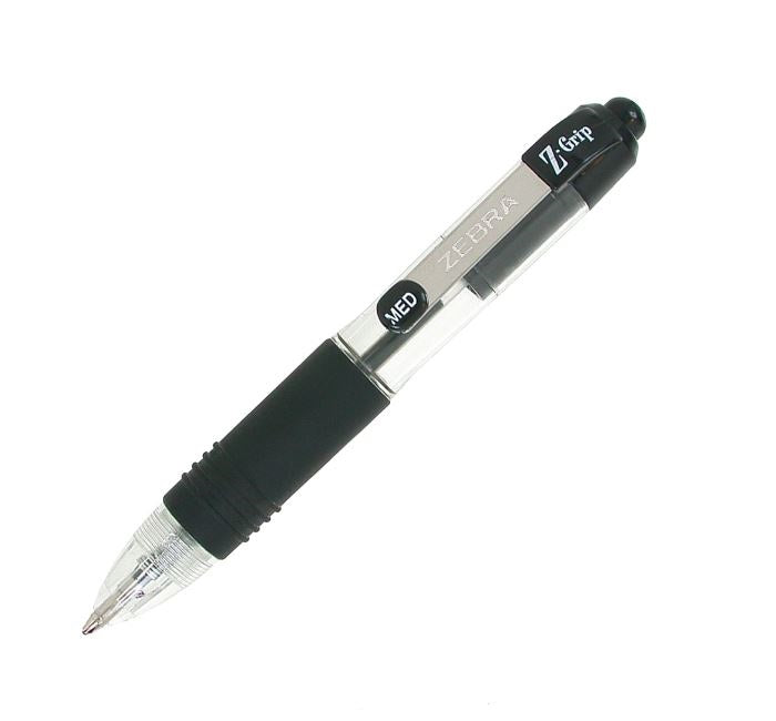 Zebra Pen Z-Grip Mini Ballpoint Pens - Black, 1.0mm Tip, Pack Of 6, Retractable With Comfort Grip