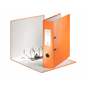 Leitz Wow Lever Arch File A4 80mm Orange PK10