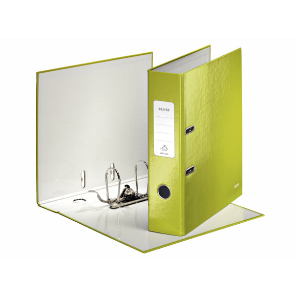 Leitz Wow Lever Arch File A4 80mm Green PK10