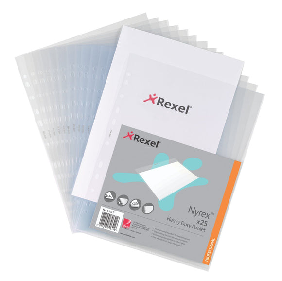 Rexel HeavyDuty Clear Pocket A4 Top n SideOpenA4 11031(PK25)