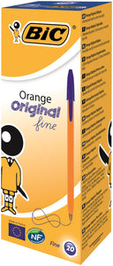 Bic Orange Ball Pen Fine Blue Pk20