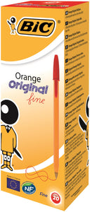 Bic Orange Ball Pen Fine Red Pk20