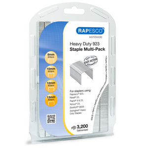 Rapesco 923 Staple Multi-Pack Galvanised Staples