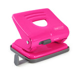 Rapesco 825 2-Hole Metal Punch (25 Sheets) Hot Pink