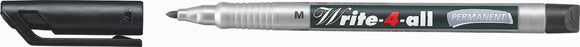 Stabilo Write-4-All 1.0mm Med Tip Perm Marker Pen BK PK10