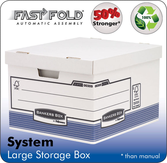 Fellowes System Large Storage Box Grey PK10