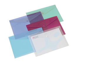 Rexel Polypropylene Carry Wallet A4 Assorted 16129AS (PK6)