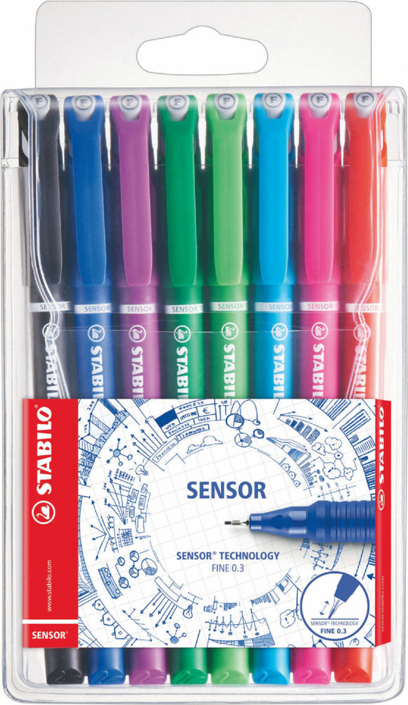 Stabilo Sensor Fineliner Assorted (Pack 8)