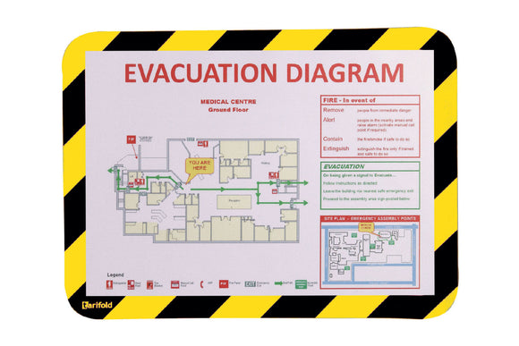 Tarifold Magneto A4 Safety Frames Adhesive Black/Yellow PK2