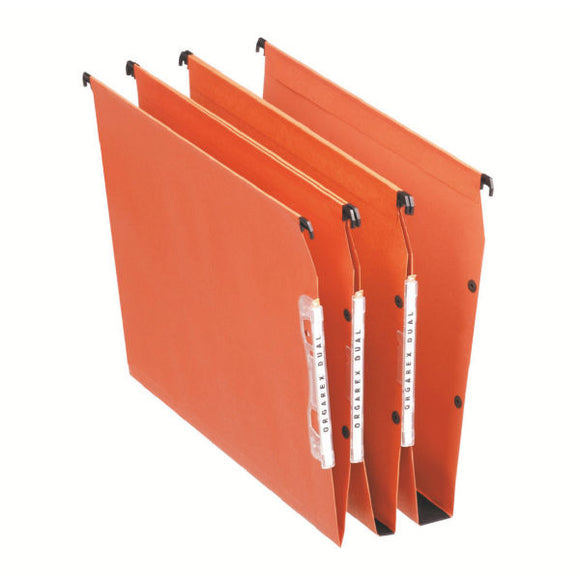 Esselte Orgarex Lateral File 15mm Base A4 Ornge 21628 (PK25)