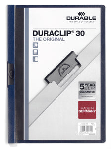 Durable Duraclip 30 Report File 3mm A4 MN Blue 220028 (PK25)