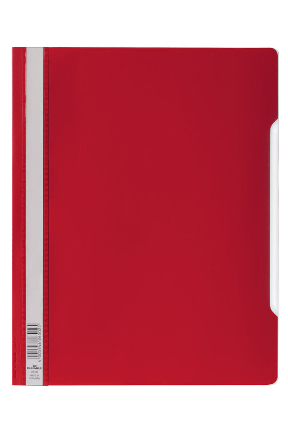 Durable Clear View Report Folder ExWide A4 Red 257003 (PK50)