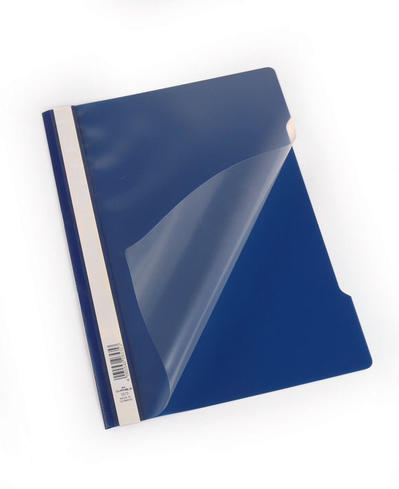 Durable Polyprop Clear View Folder A4 DarkBlue 257307 (PK50)