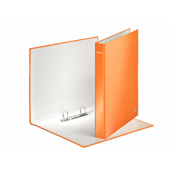 Leitz WOW Ringbinder A4 2DR 25mm Orange 10pk  42410044