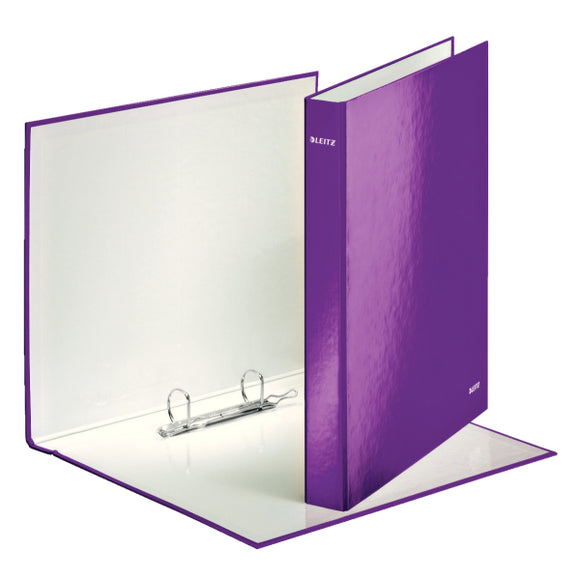 Leitz WOW Ringbinder A4 2DR 25mm Purple 10pk 42410052