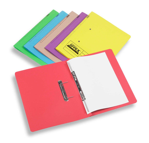 Rexel Jiffex Foolscap Transfer File Green PK50