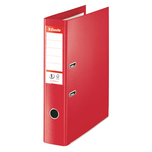 Esselte No1 Power Lever Arch Polypro Foolscp 75mm Red(PK10)