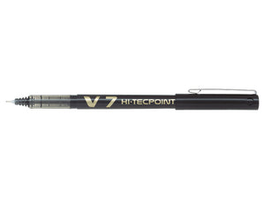 Pilot V7 Black Hi Tec Liquid Rollerball 0.7mm PK12