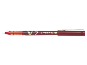 Pilot V7 Red Hi Tec Liquid Rollerball 0.7mm PK12