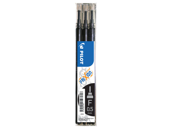 Pilot Frixion Black Erasable Refill Fine PK3