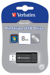 Verbatim USB 2.0 8GB Pinstripe Storengo Drive