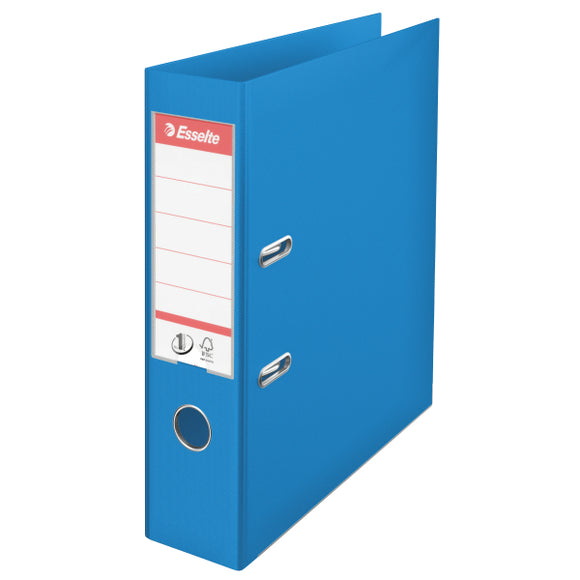 Esselte No1 Lever Arch File Polyprop A4 LightBlue 75mm PK10