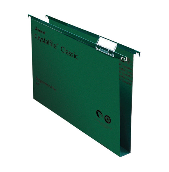 Rexel Crystalfile Classic A4 Suspension File 30mm Green PK50