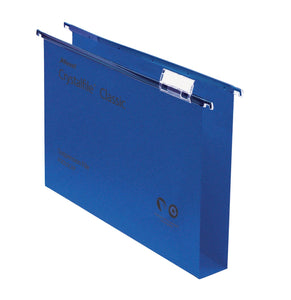 Rexel Crystalfile Classic Foolscap Susp File 30mm Blue PK50