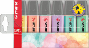 Stabilo BOSS Pastel Highlighter Assorted PK6