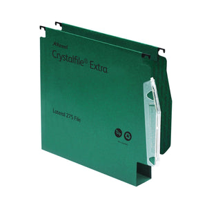 Rexel Crystalfile Extra Lateral File 275 PP 50mm Green PK25