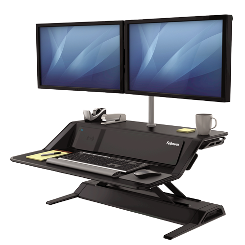 Fellowes Lotus DX Sit Stand Workstation Black