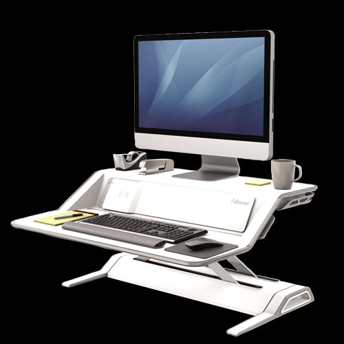 Fellowes Lotus DX Sit Stand Workstation White