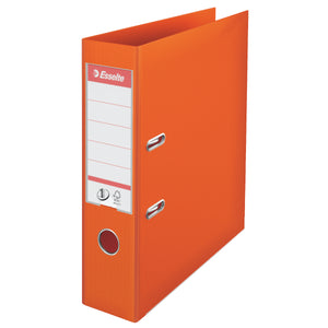 Esselte No1 Power Lever Arch Polyprop A4 75mm Orange PK10