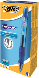 Bic Velocity Gel Rollerball Grip Retractble 0.7mm Bl PK12