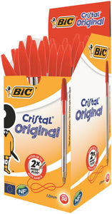 Bic Cristal Ball Pen Medium 1.0mm Red PK50