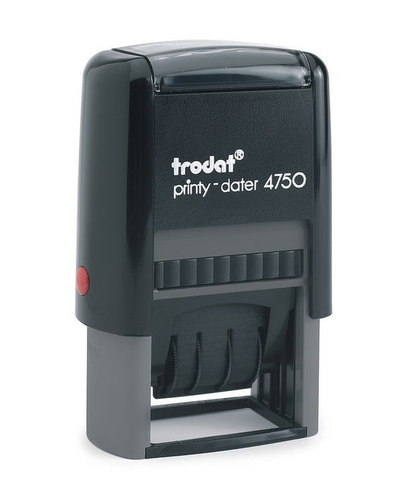 Trodat Printy Dater 4750/L2 Stamp (PAID=Blue DATE=Red)