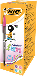 Bic Cristal FUN Ball Pen Assorted Colours PK20