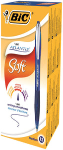 Bic Atlantis Premium Retractable 1.0mm Blue PK12