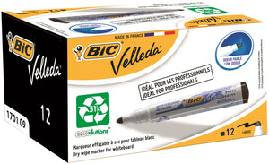 Bic Velleda Whiteboard Marker 1701 Black PK12