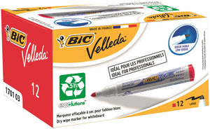 Bic Velleda Whiteboard Marker 1701 Red PK12