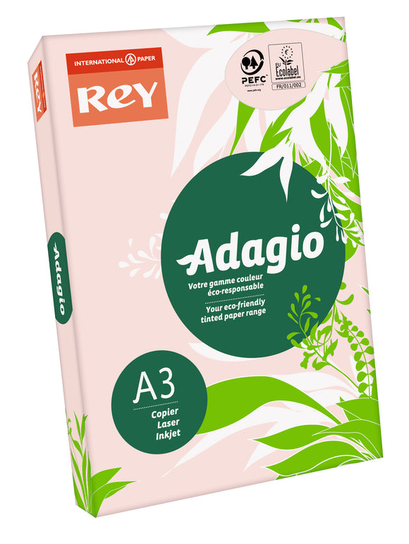 Rey Adagio A3 Paper 80gsm Pink RM500