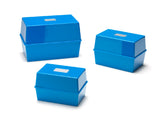 Value Value Deflecto Card Index Box 5x3 Blue CP010YTBLU