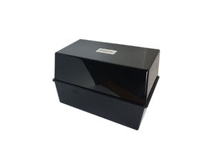 Value Value Deflecto Card Index Box 5x3 Black CP010YTBLK