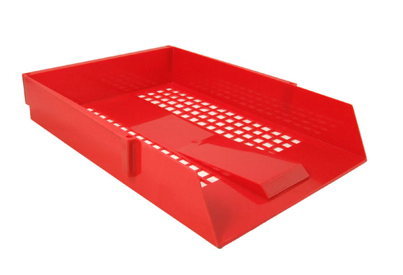Value Deflecto Letter Tray Red