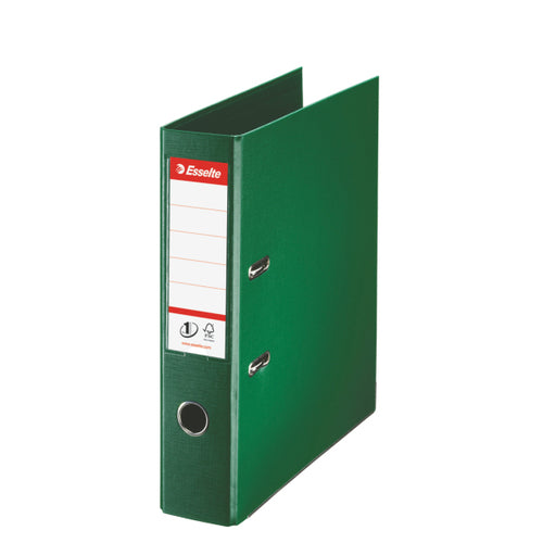 Esselte No1 Lever Arch File Polyprop A4 75mm Green PK10