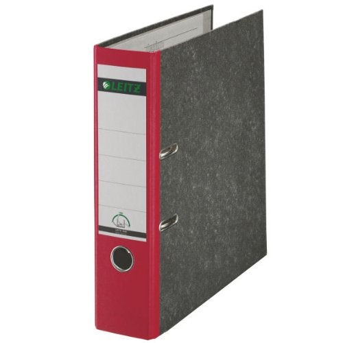 Leitz Paper-on-Board Lever Arch File A4 80mm Red PK10