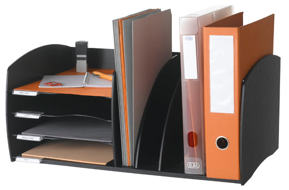 Fast Paper Desktop Organizer 4 Comp Black