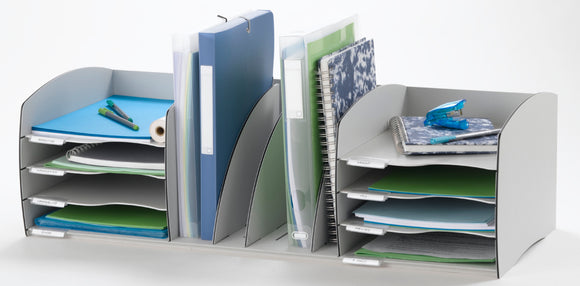 Fast Paper Desktop Organizer 8 Comp Grey