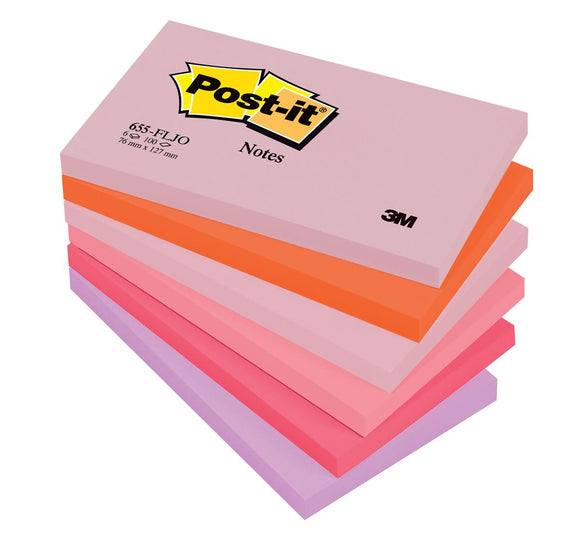 Post-it Joyful Colours Notes 76x127mm 655FL PK12