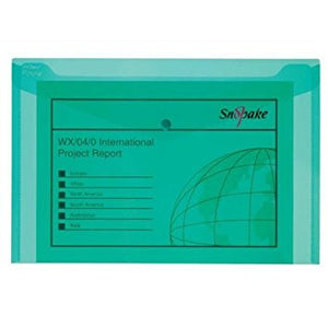 Snopake Polyfile Wallet File Foolscap Electra Green PK5